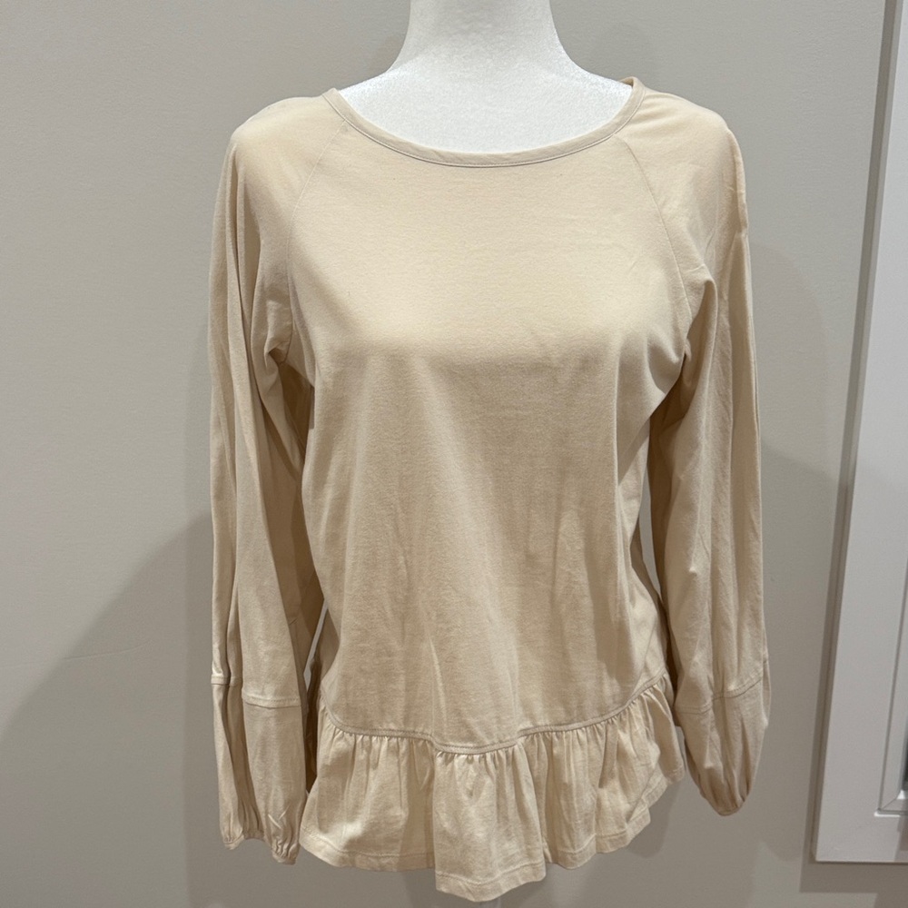 Banana Republic Cream Long Sleeve Top
